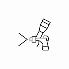 spray gun painting icon sign vector