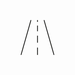 straight road view icon sign vector