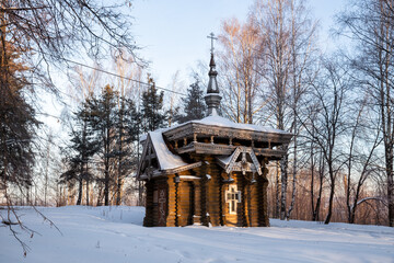 Wooden chapel in Vytegra