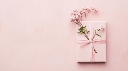 Minimalist Birthday Celebration Flat Lay in Elegant Pink Tones