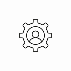 user settings gear icon sign vector