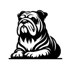 Snarling Bulldog Vector – Bold and Aggressive Dog Character Art