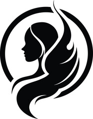 Beauty Salon and Spa Logo Template  Elegant Woman Silhouette Design for Branding