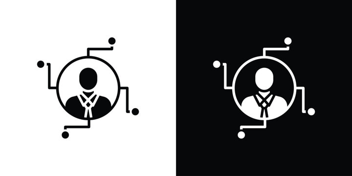 Affiliate marketing icon silhouette vector flat illustration design pack.