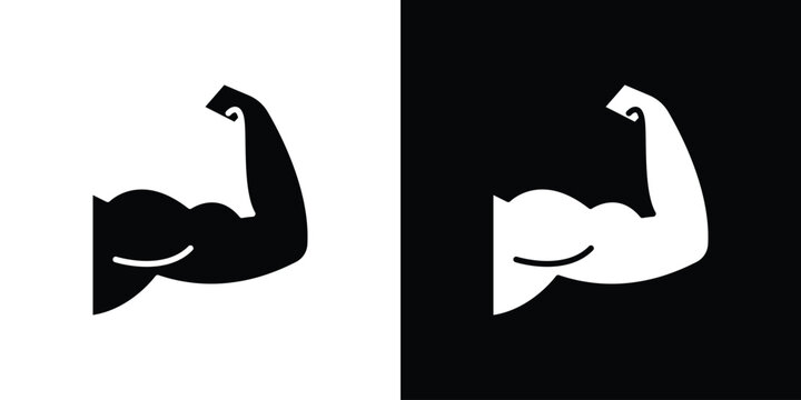 Arm icon silhouette vector flat illustration design pack.