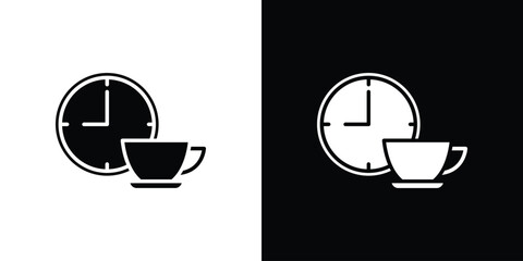 Break icon silhouette vector flat illustration design pack.