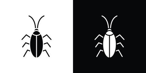 Cockroach icon silhouette vector flat illustration design pack.