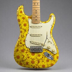 Yellow Daisies Guitar Design