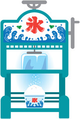 氷を削るかき氷機