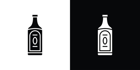 Gin icon silhouette vector flat illustration design pack.