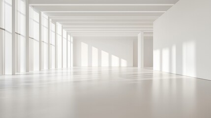 Obraz premium An elegant, minimalist architectural rendering of a research and development center for advanced materials chemistry, emphasizing intellectual pursuit and innovation