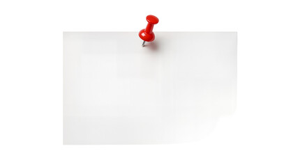White memo pinned with a red pushpin

