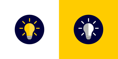 lamp idea logo icon vector ilustration