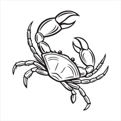 crab silhouette vector illustration