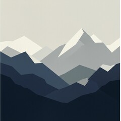 Abstract mountain range illustration