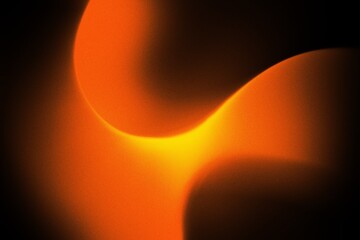 Abstract orange, yellow, black like fire color gradient background with smooth and soft transitions. This vibrant backdrop features a swirling effect with grainy noise texture, illustration design 