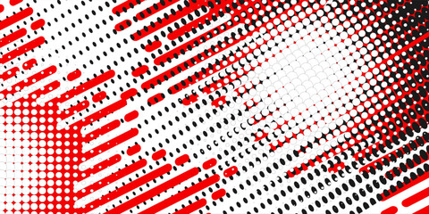Abstract halftone wave dots background. Futuristic twisted grunge pattern, dots, circles. Vector modern optical pop art texture for posters, business cards, etc. Eps10