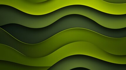Abstract Green Wave Background Design