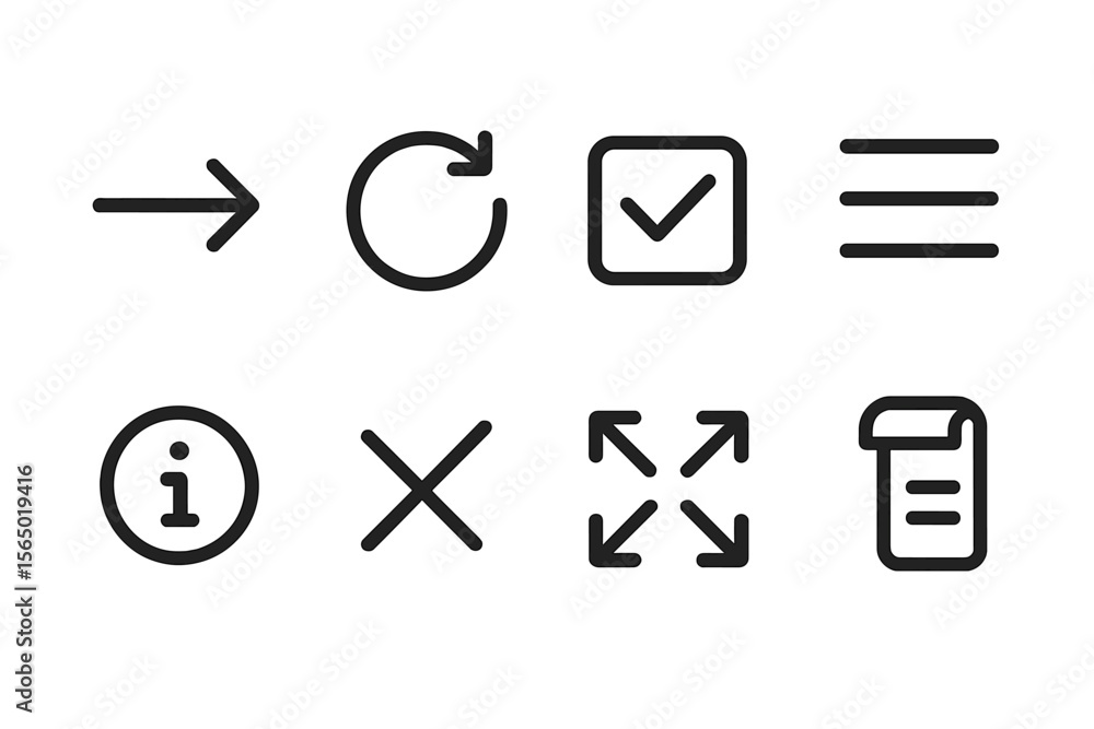 Poster black dark minimal user interface vector illustration of icons for web design and mobile application