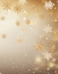 Ein sanfter Verlauf in Cremet&ouml;nen bildet den Hintergrund, &uuml;ber dem zarte Schneeflocken langsam herabfallen und eine ruhige Winterstimmung erzeugen