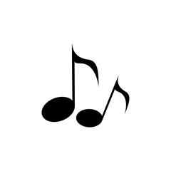 モノクロの音符のイラスト