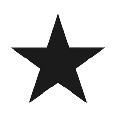 Black Star Shape Silhouette Vector Icon for Designs and Graphics.