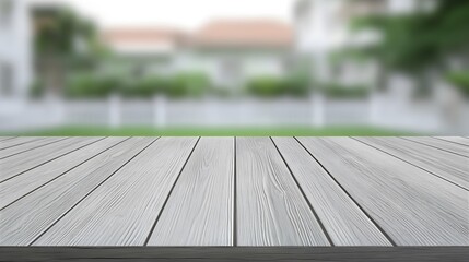 Grey Wood Tabletop Suburban House Background