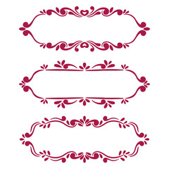 Vector set of vintage frames and borders. Decorative elements for design