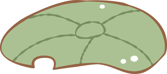 Vector illustration of green lotus leaf, perfect for holiday decoration.