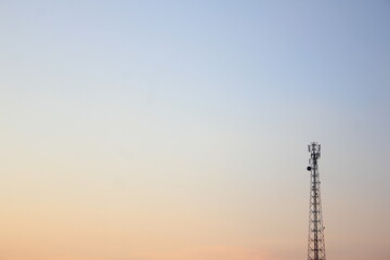 photo of sillhouette power line