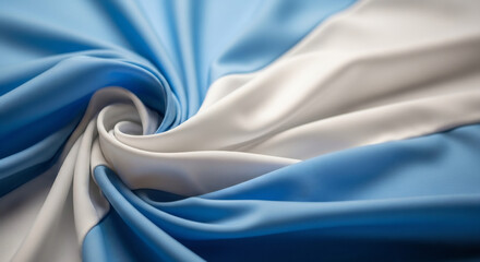 Argentina Flag Fabric Texture for Independence Day Celebration