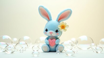 Obraz premium easter bunny with easter eggs