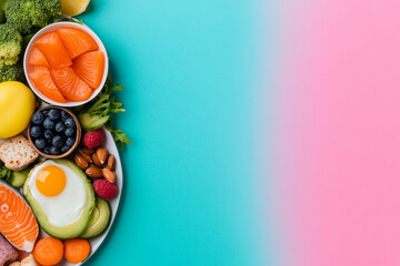 Breakfast arrangement featuring colorful food and tiny figurines