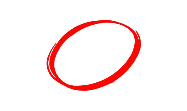 hand drawing different circles isolated on the transparent background, Handwritten red circle. For marking text, numbers, marker pen, pencil, logo, hand-drawn doodle grunge circle highlights