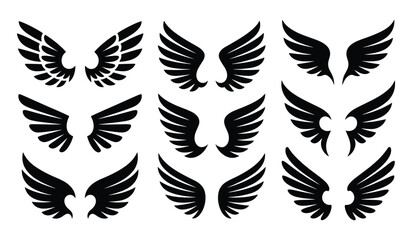 Obraz premium Angel Wings Vector Art Collection