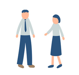 Obraz premium スーツ姿の人々のイラスト