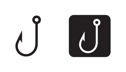 Fishing hook icon. Vector eps 10