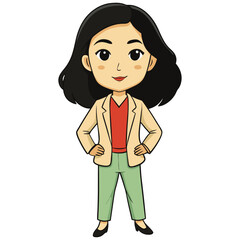 Confident businesswoman in a friendly pose