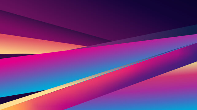 Abstract background with sharp, layered shards in a vibrant, iridescent gradient. A futuristic and dynamic design with a sense of speed and colorful light.