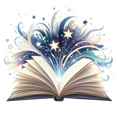 Magical Fantasy Book Clipart PNG – Enchanted Spellbook Illustration