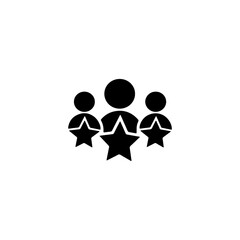 Business client icon flat vector design.