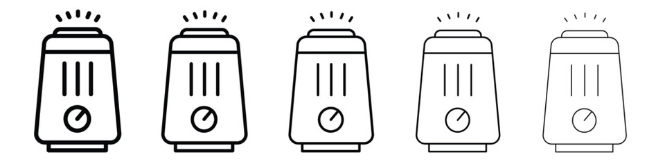 Air purifier icon vector in editable stroke linear pictogram