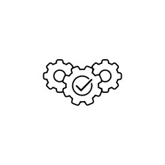 Production icon flat vector design.