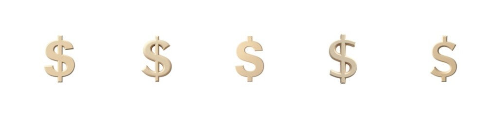 Obraz premium dollar 3d png