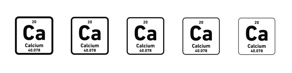 Calcium icon vector in editable stroke linear pictogram