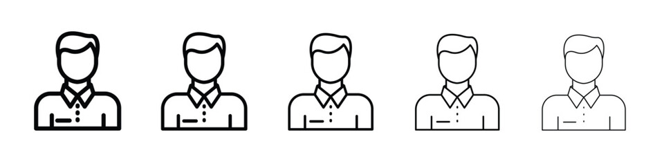 Cashier icon vector in editable stroke linear pictogram