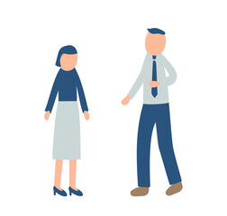 スーツ姿の人々のイラスト