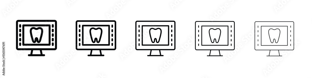 Aufkleber dos icon vector in editable stroke linear pictogram
