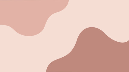 Abstract background with minimalist organic shapes in soft pink and beige. A serene and modern design featuring simple, clean fluid forms and a gentle, pastel color palette.