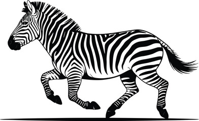 Vector black silhouette of a animals on a white background